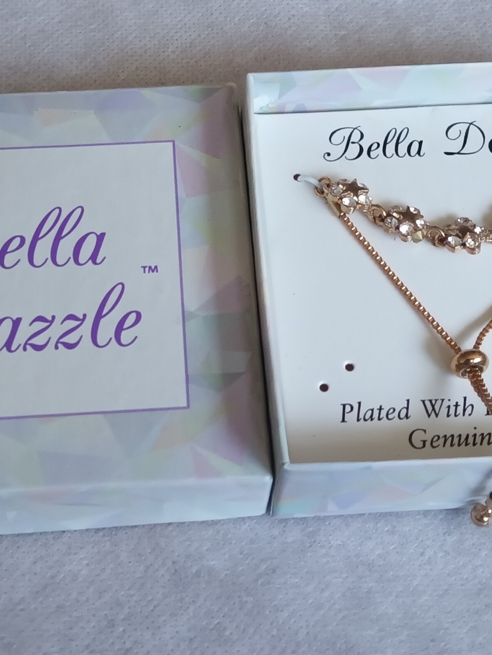 BELLA DAZZLE PLATED GENUINE CRYSTAL FLOWER BRACELET